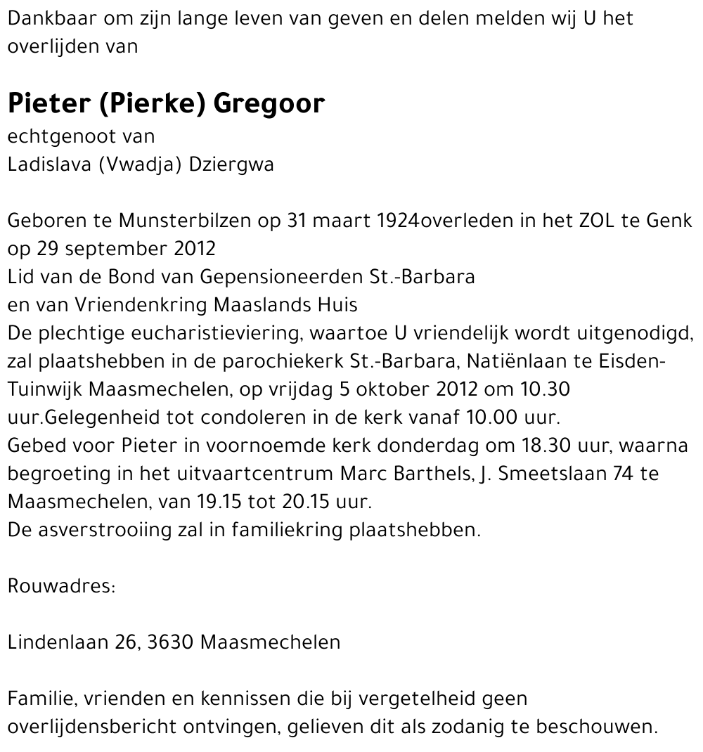 Pieter Gregoor