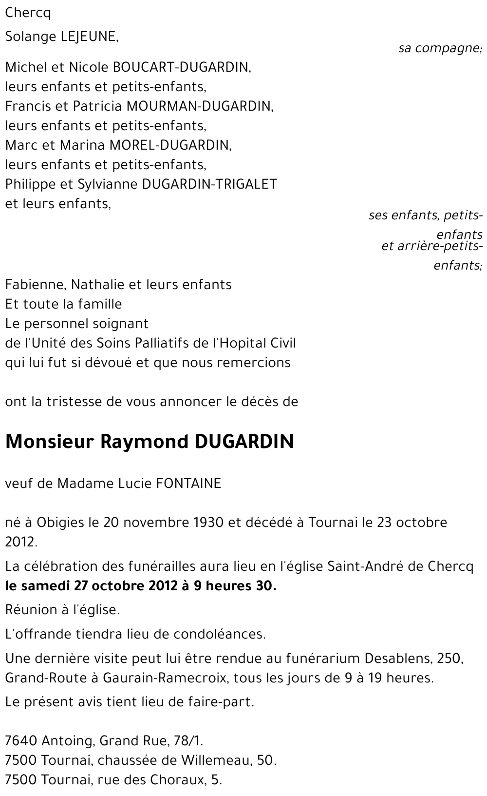 Raymond DUGARDIN