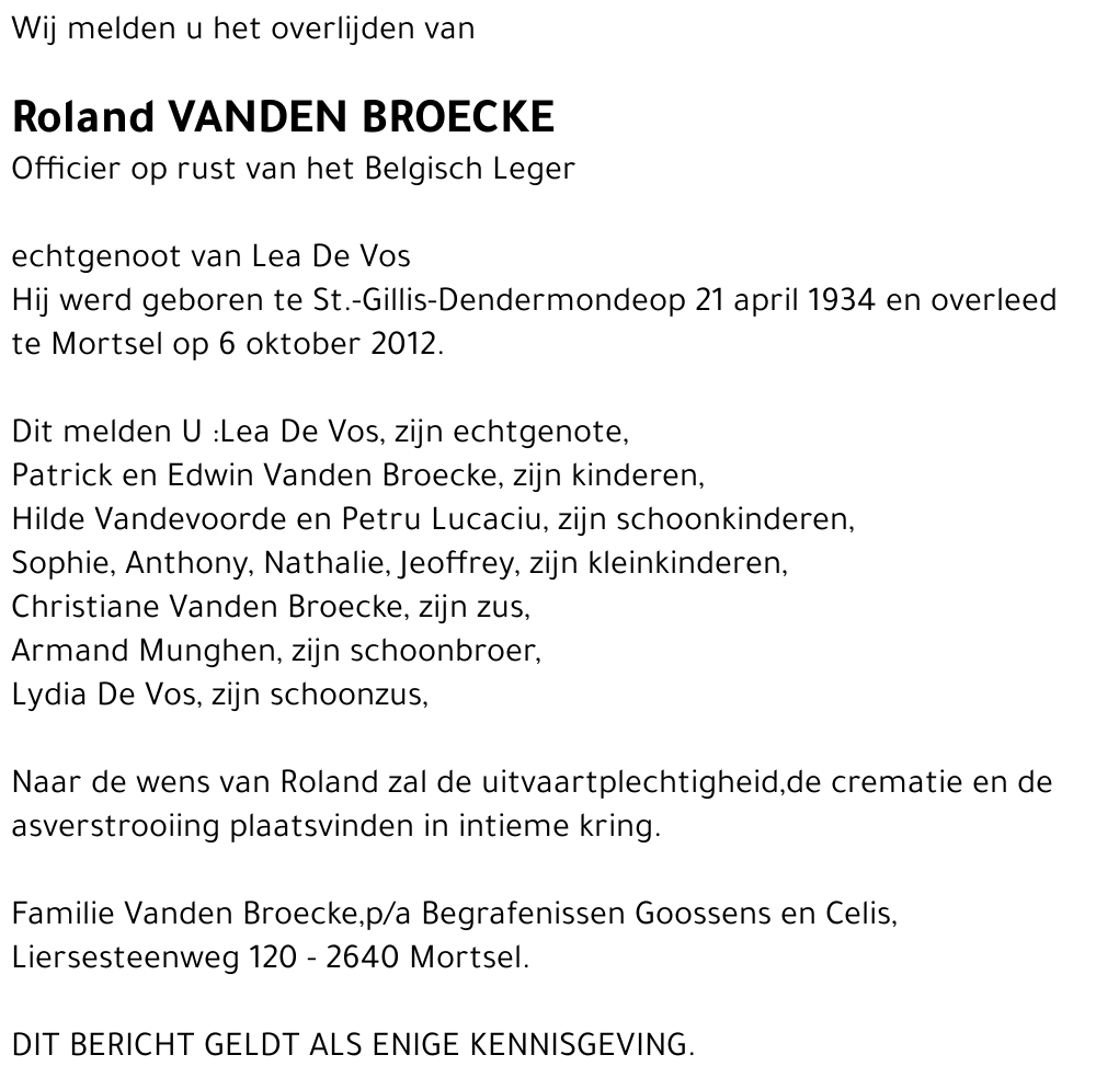 Roland Vanden Broecke