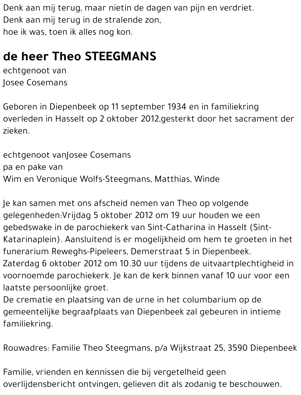 Theo Steegmans