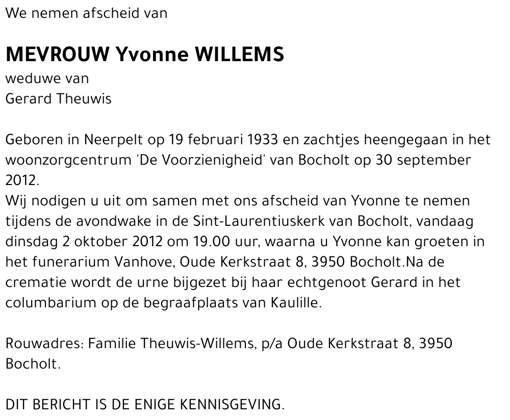 Yvonne Willems