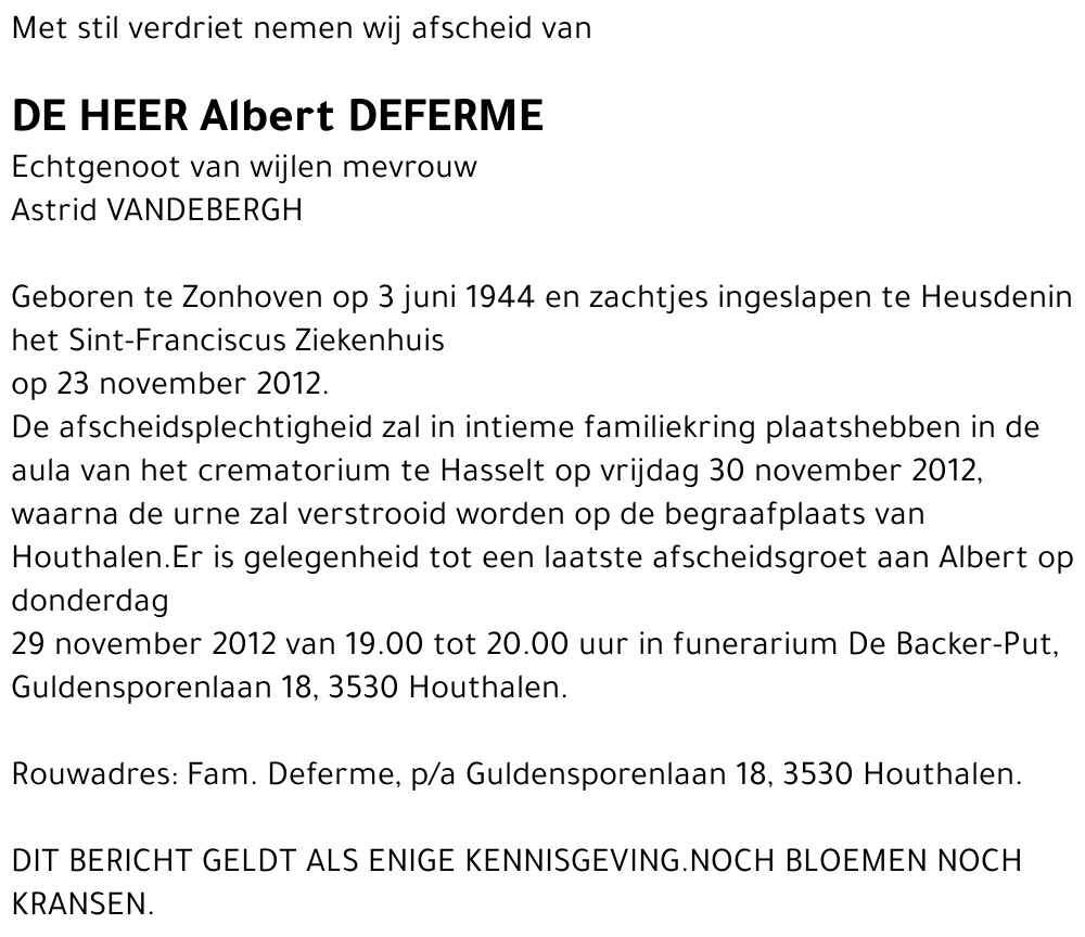 Albert DEFERME
