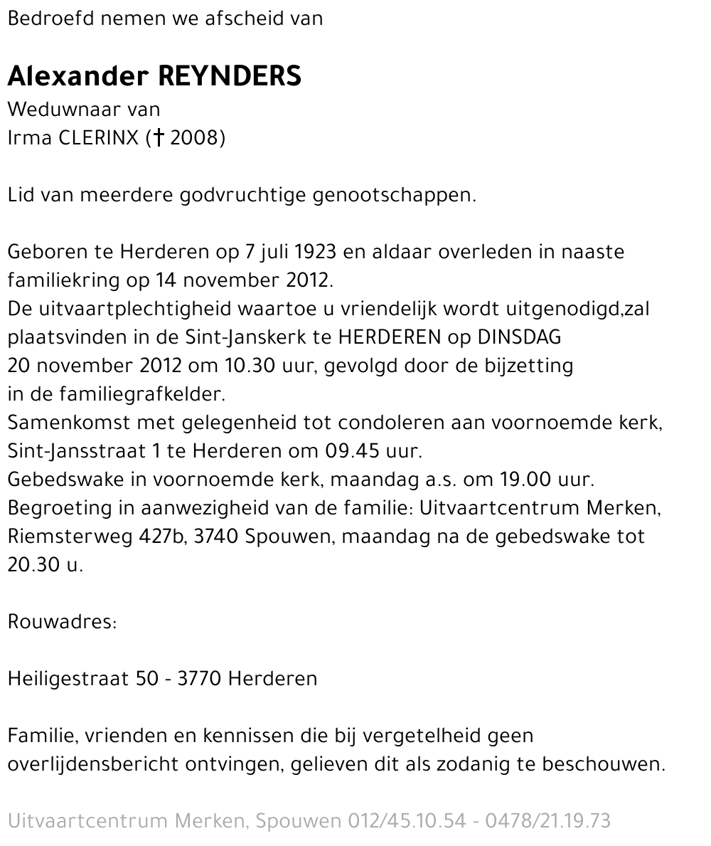 Alexander REYNDERS