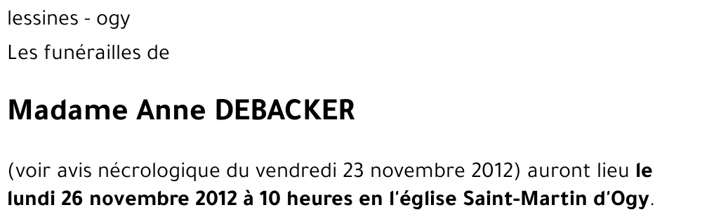 Anne DEBACKER