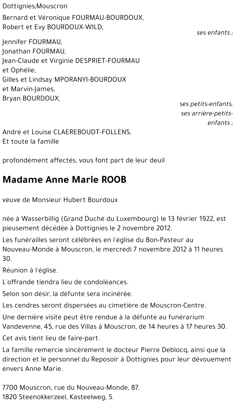 Anne Marie ROOB