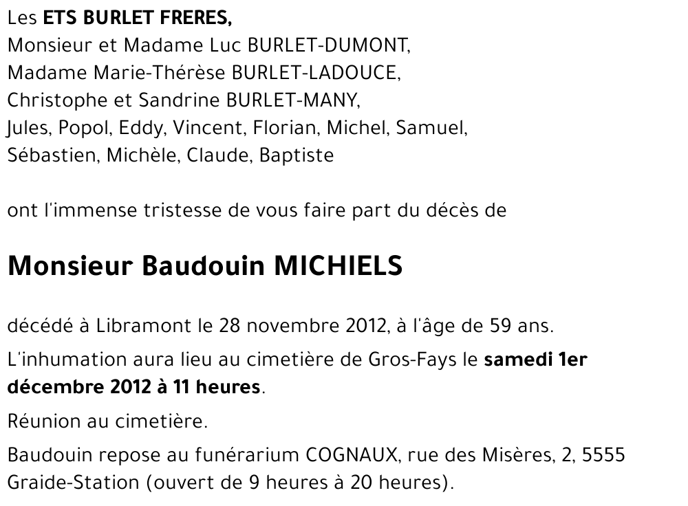Baudouin MICHIELS