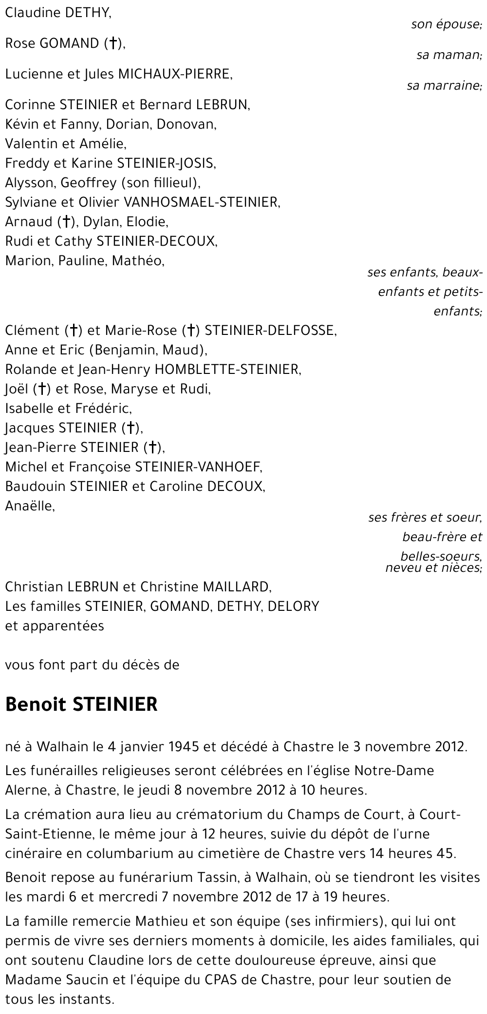 Benoit STEINIER