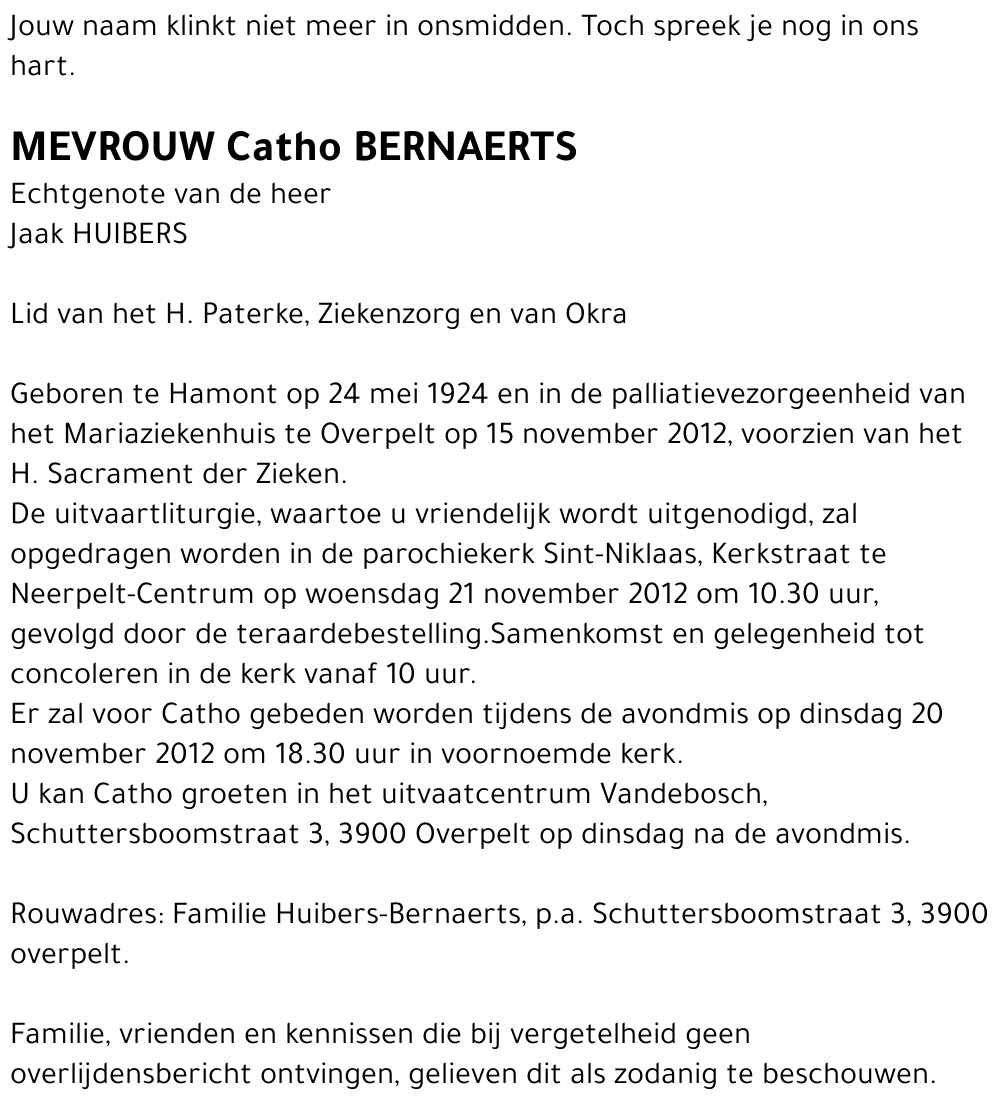 Catho BERNAERTS