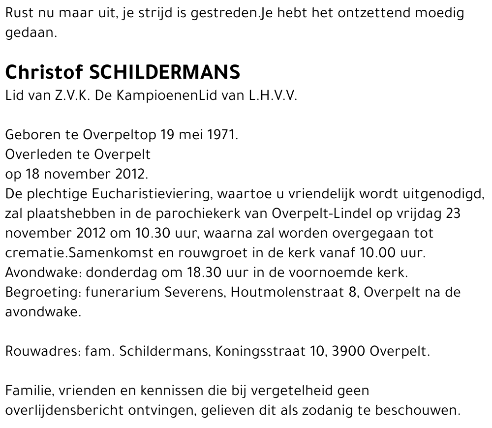 Christof Schildermans