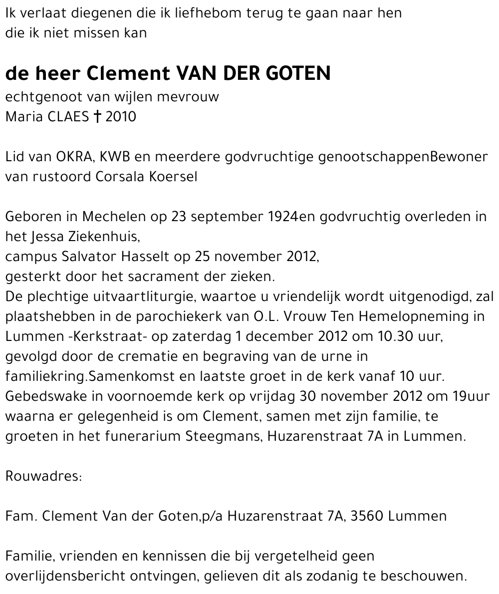 Clement Van der Goten