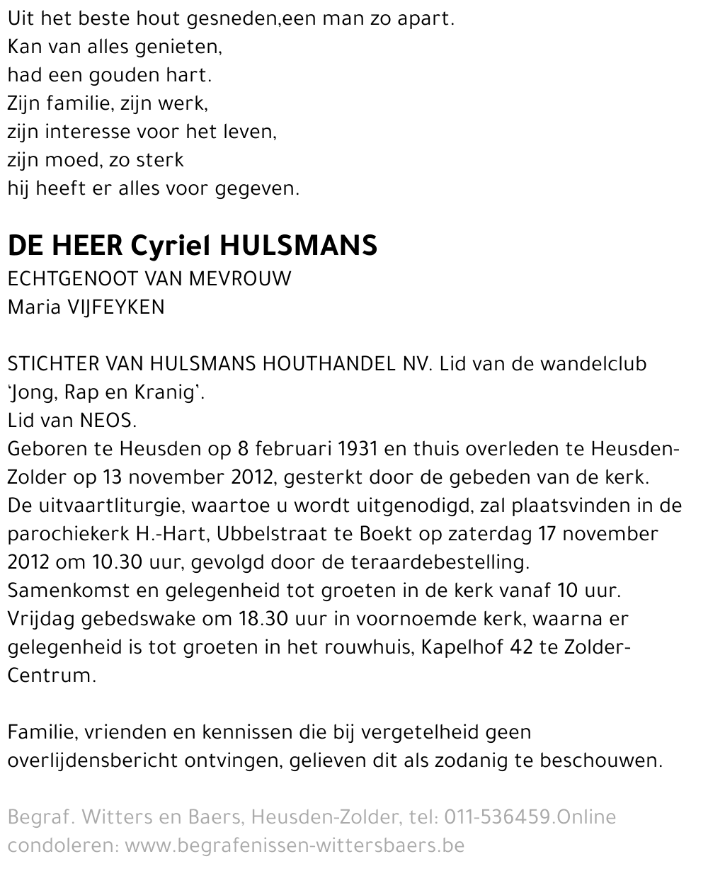 Cyriel Hulsmans