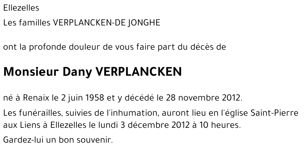 Dany VERPLANCKEN