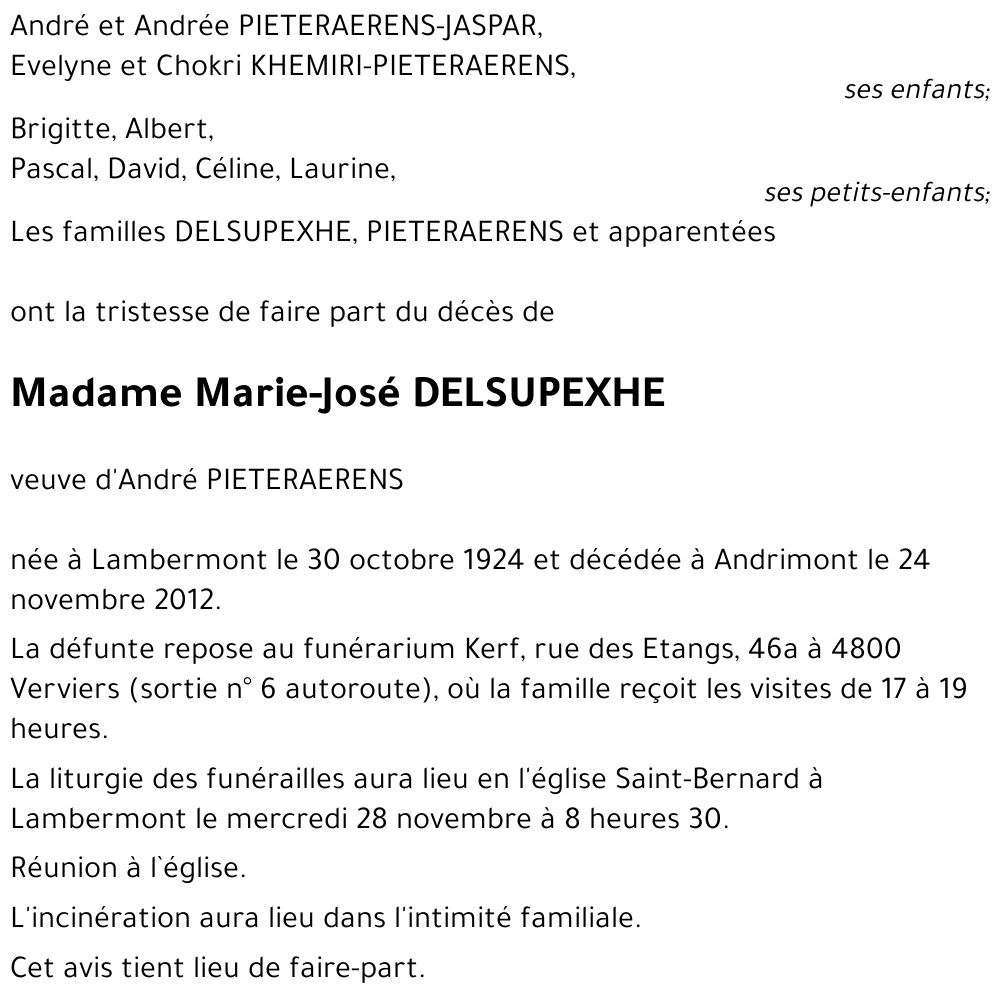 DELSUPEXHE Marie-José
