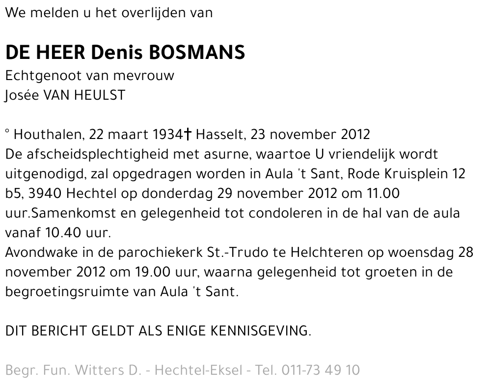 Denis BOSMANS