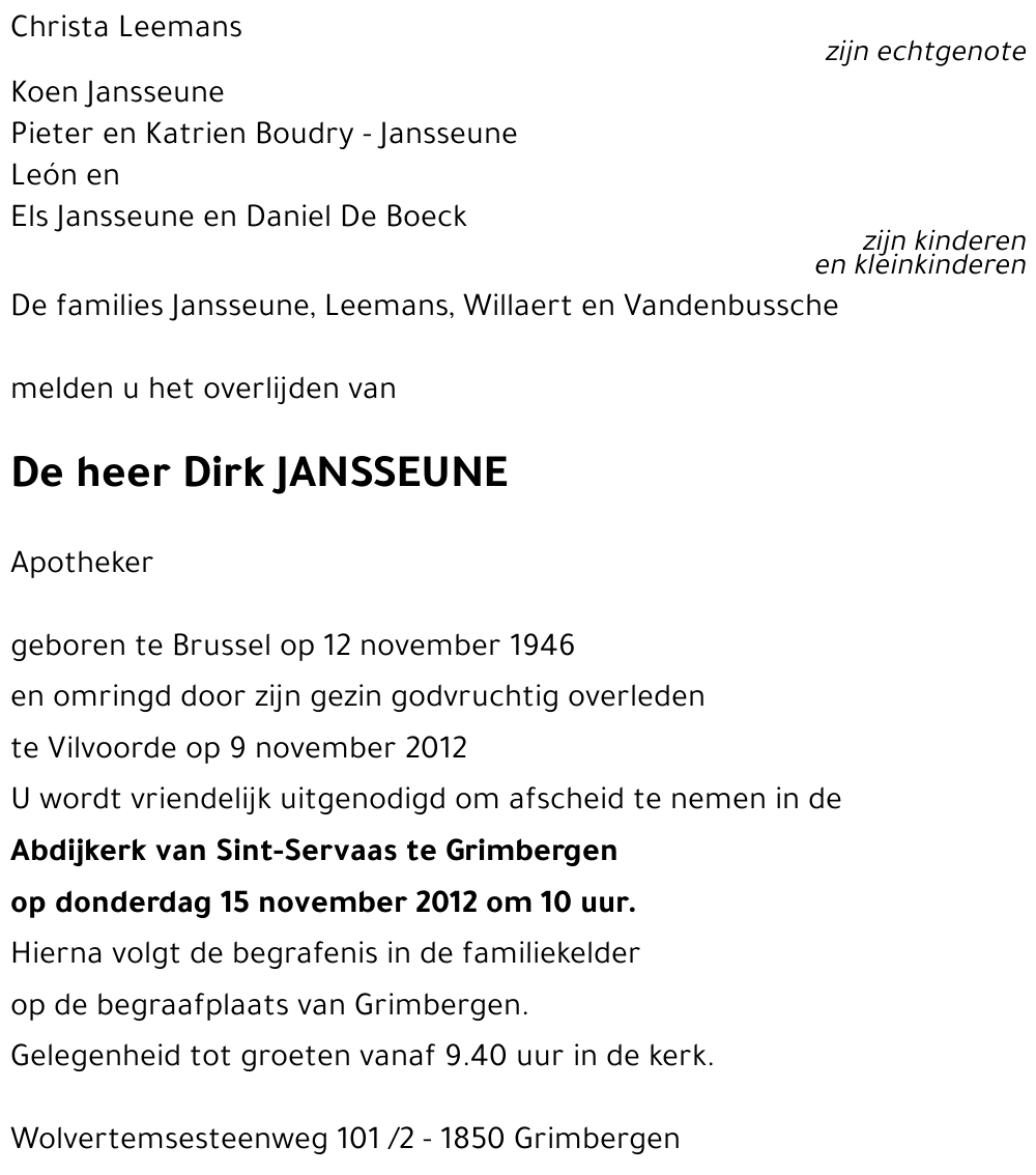 Dirk JANSSEUNE