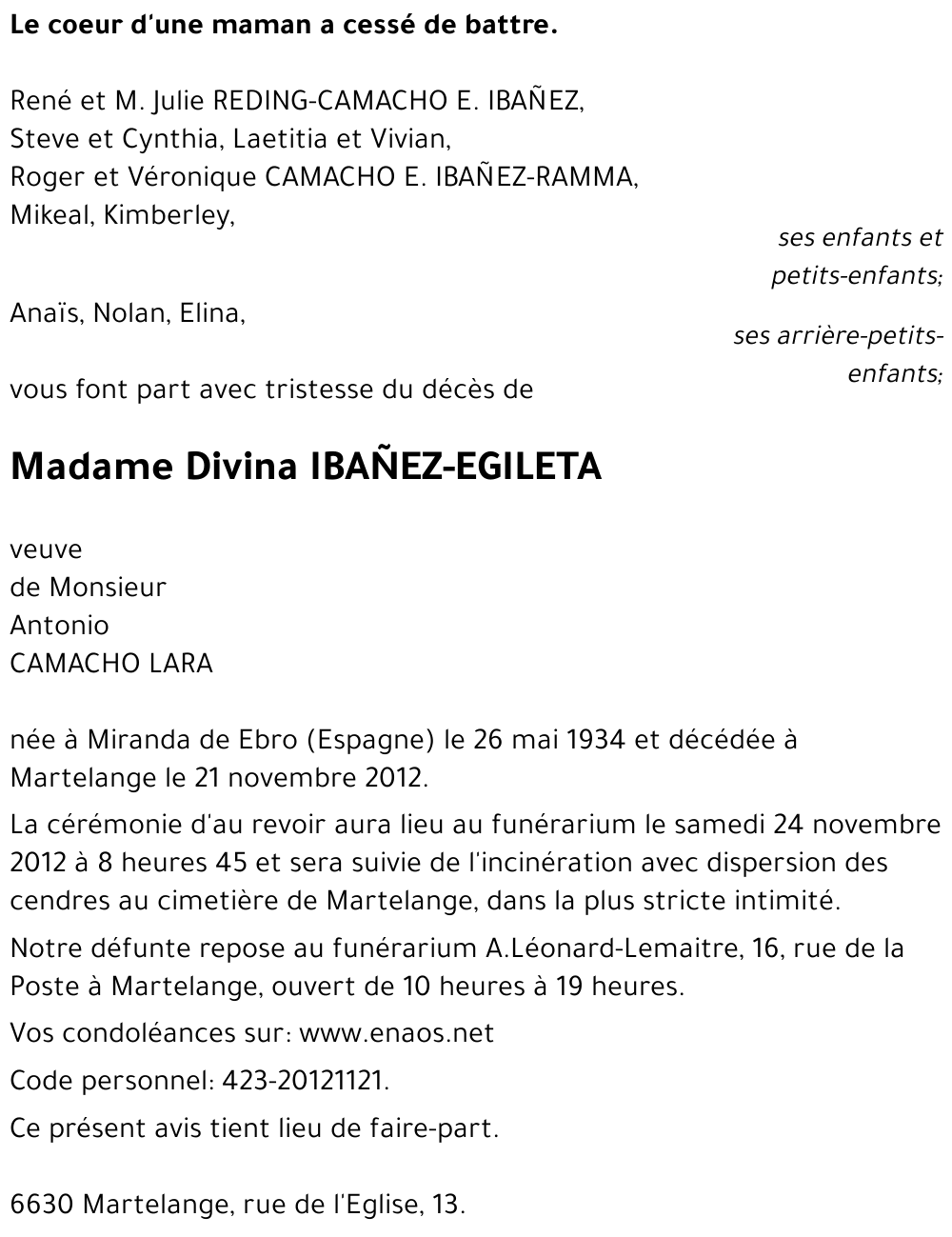 Divina IBAÑEZ-EGILETA