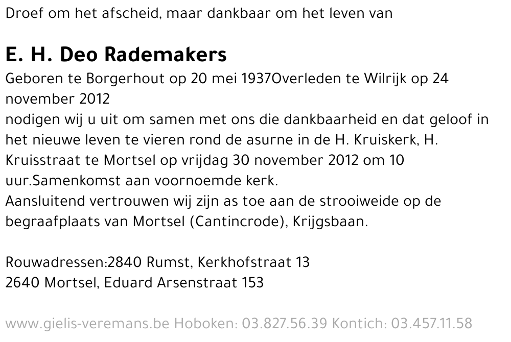 E. H. Deo Rademakers