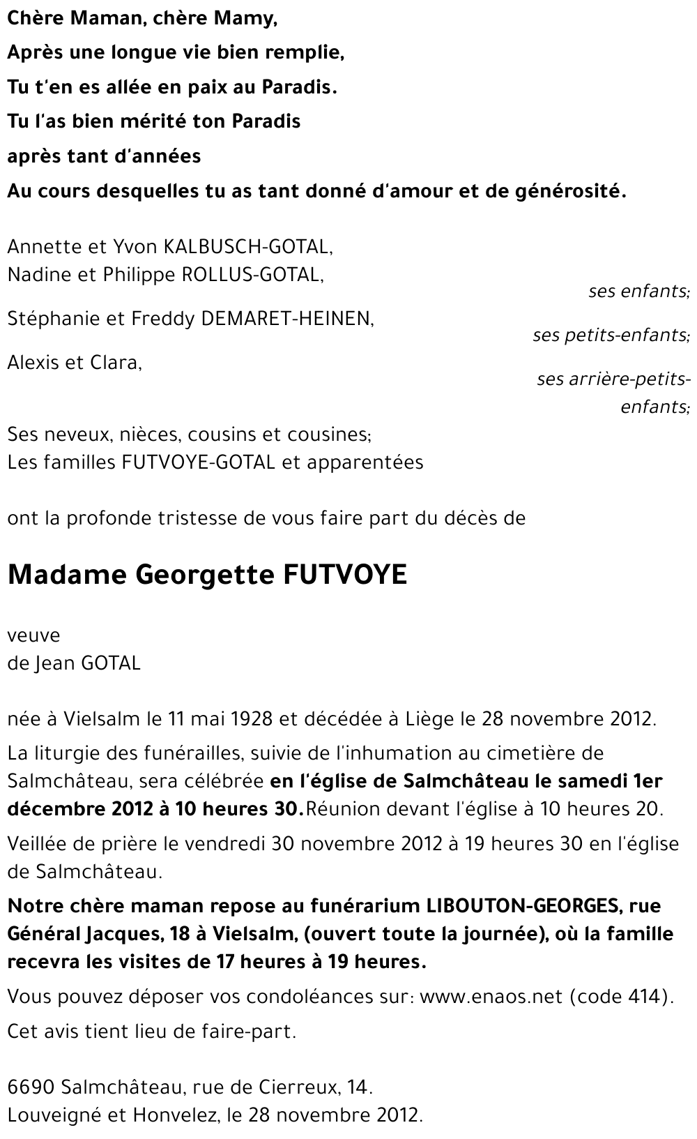 Georgette FUTVOYE