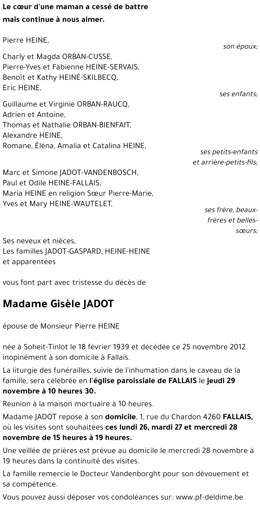 Gisèle JADOT