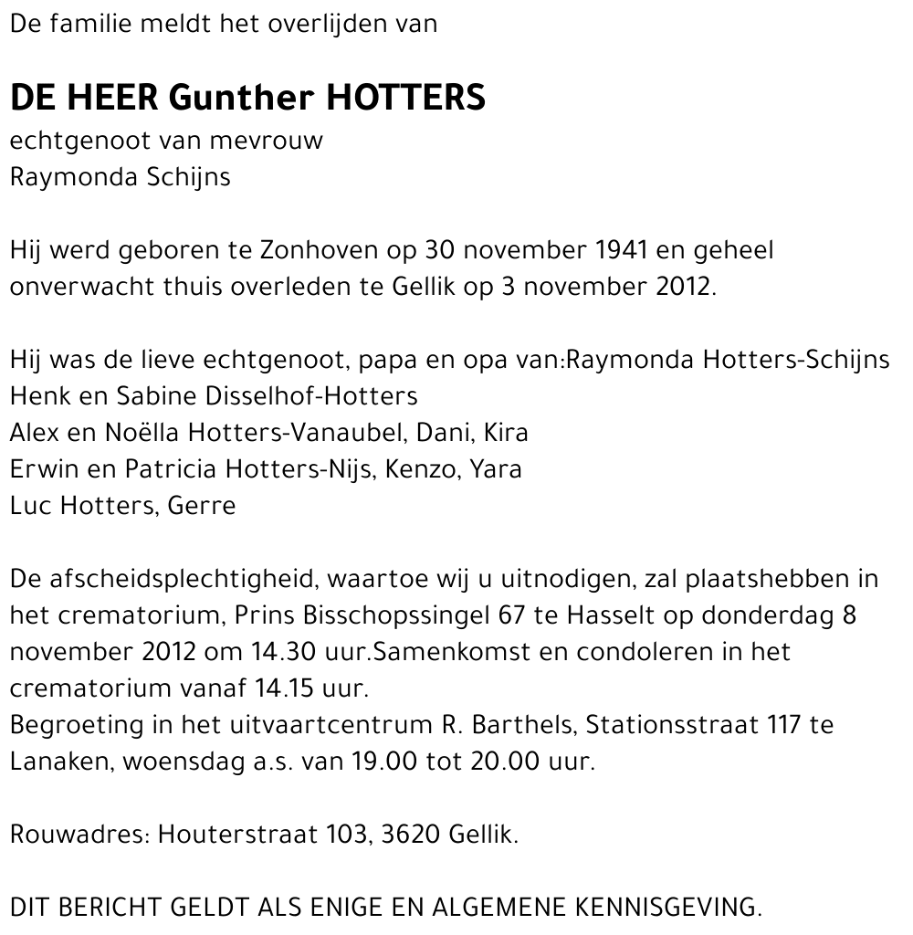 Gunther Hotters