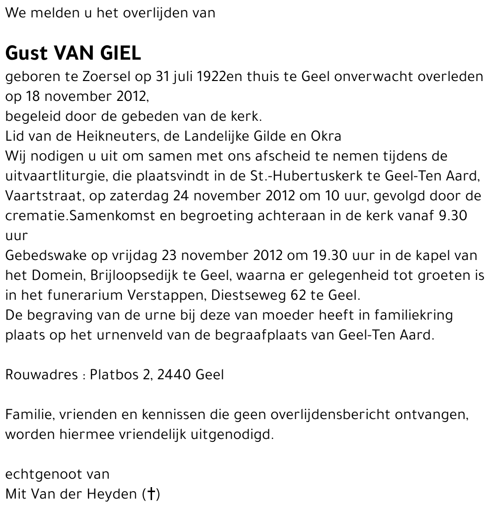 Gust Van Giel