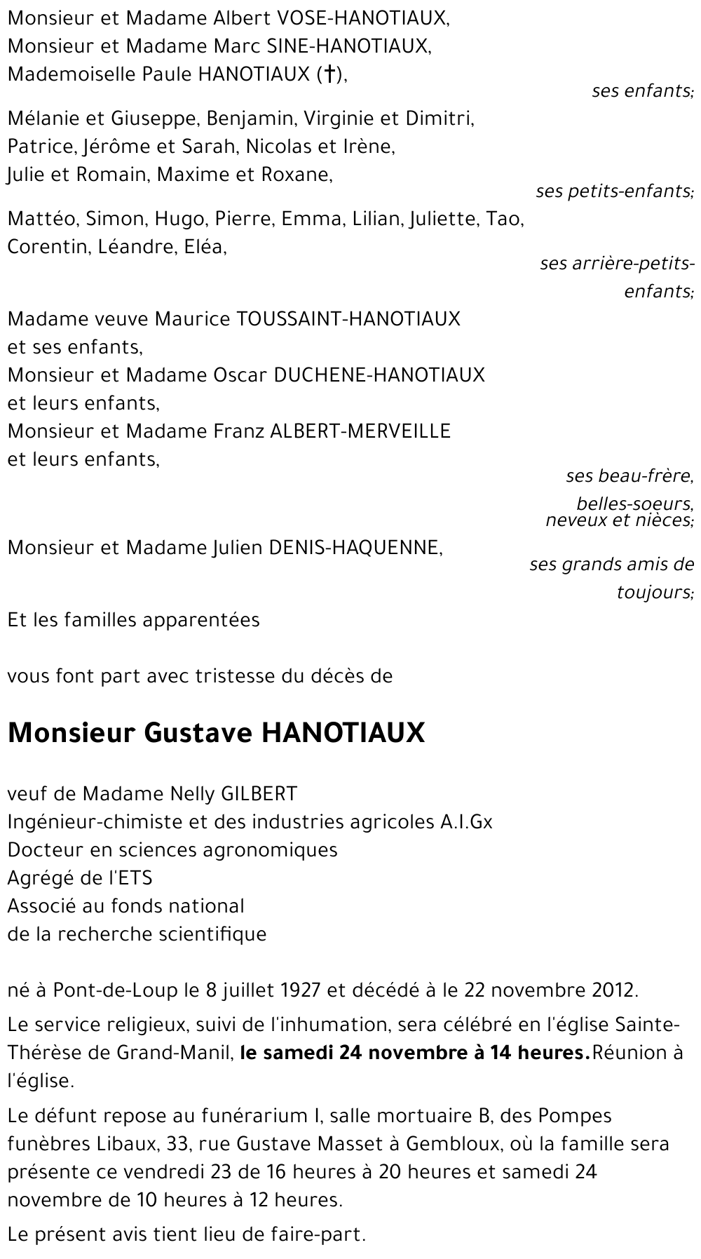 Gustave HANOTIAUX