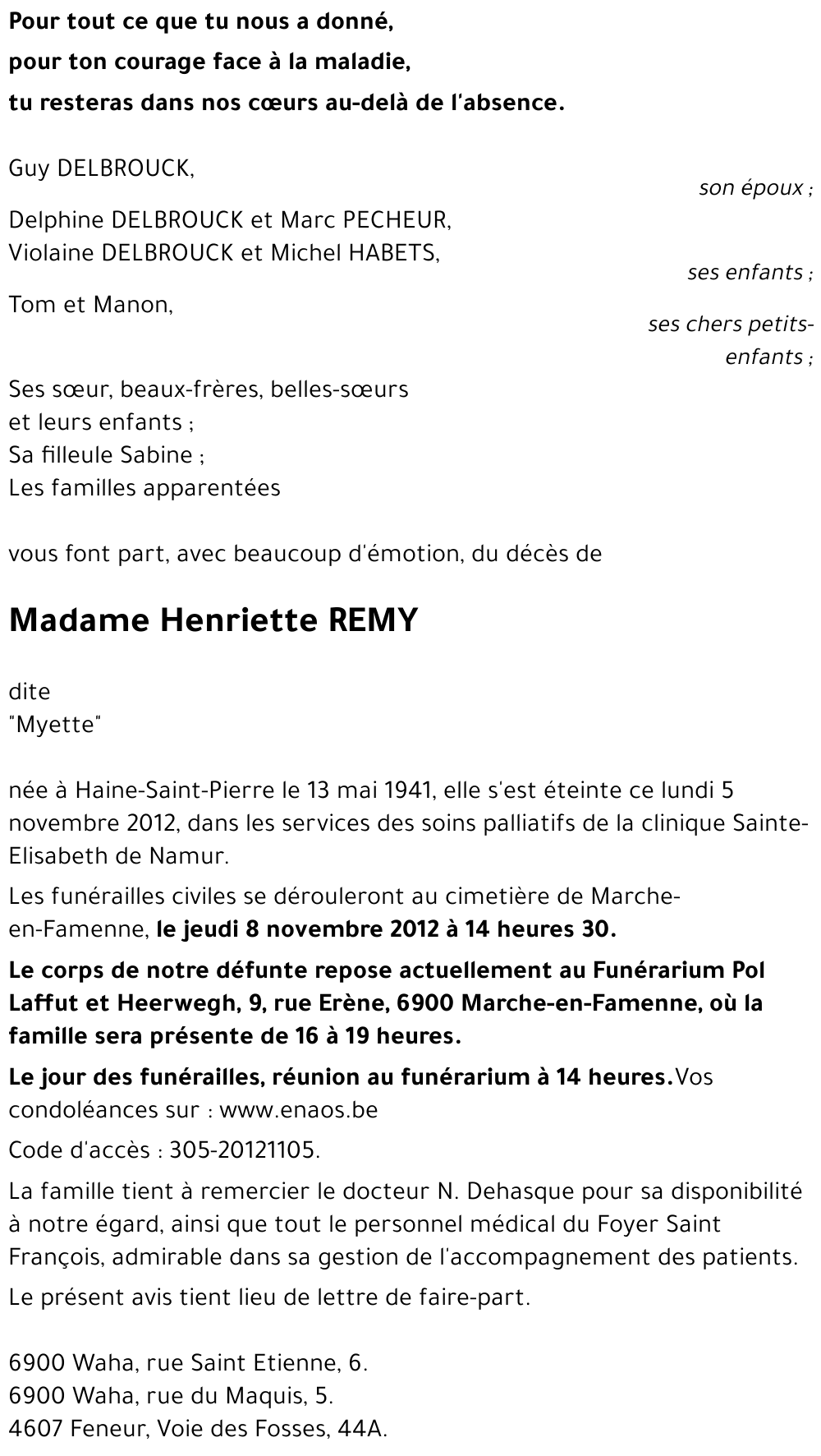 Henriette REMY