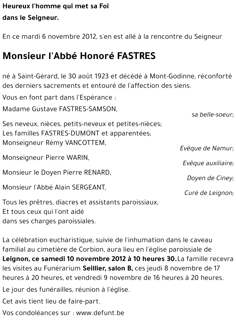 Honoré FASTRES