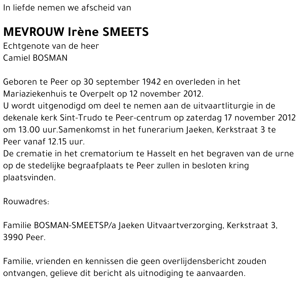 Irène SMEETS