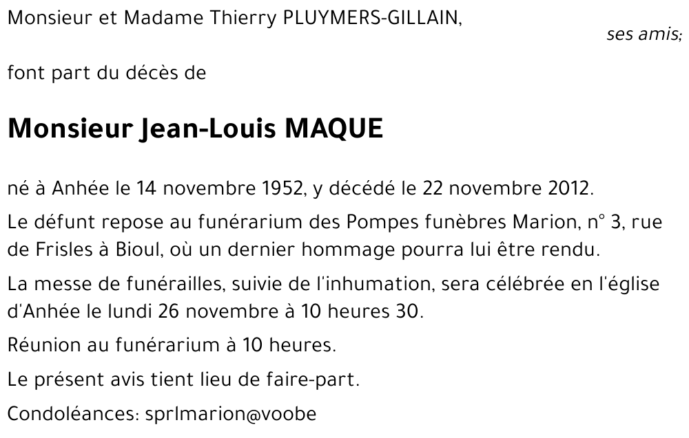 Jean-Louis MAQUE