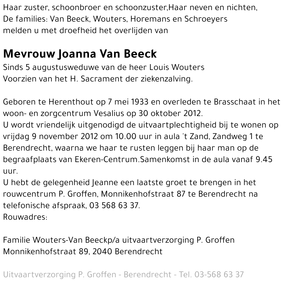 Joanna Van Beeck