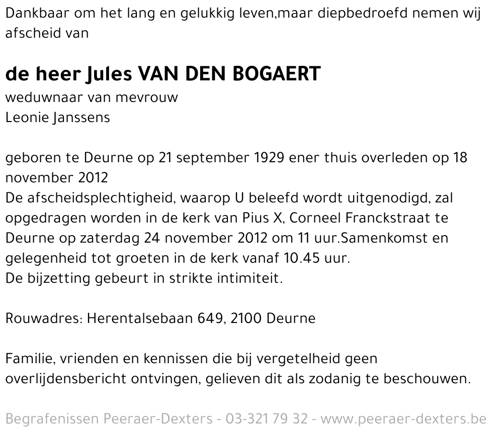 Jules Van den Bogaert