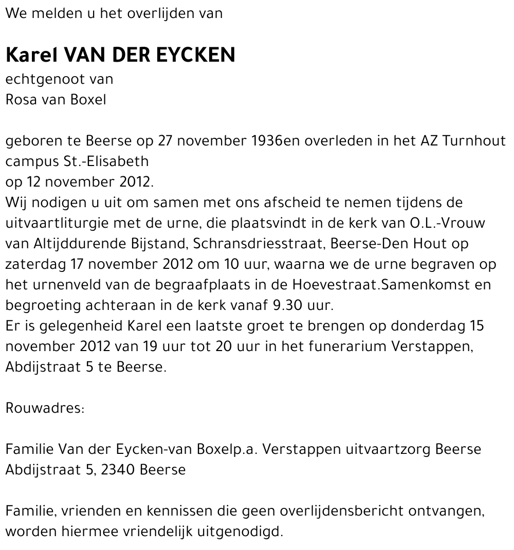 Karel Van der Eycken