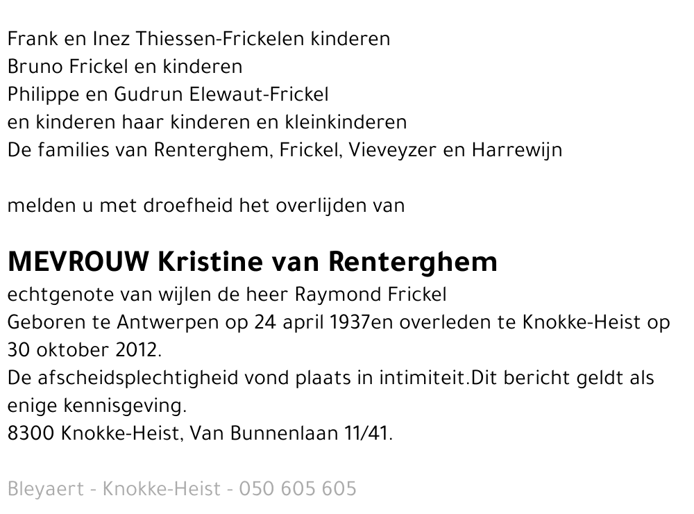 Kristine van Renterghem