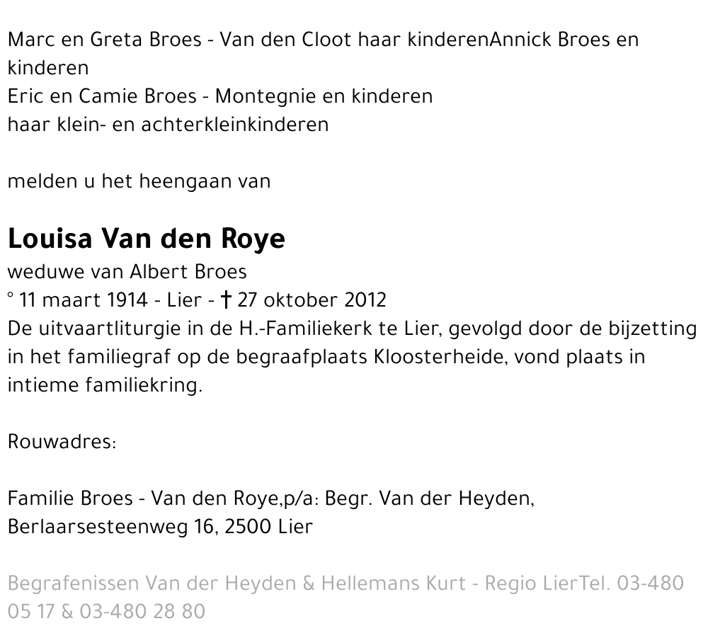 Louisa Van den Roye