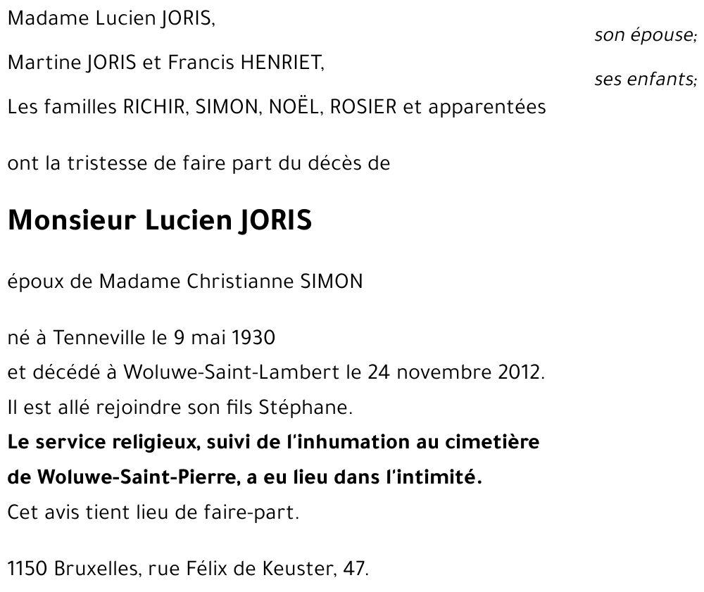 Lucien JORIS