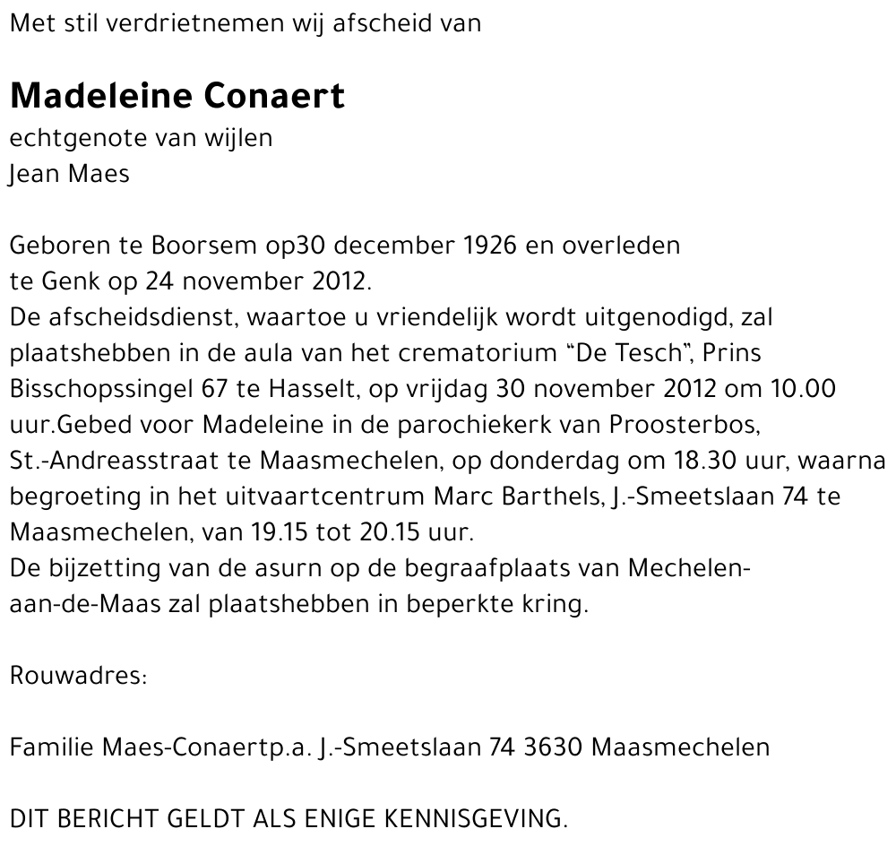 Madeleine Conaert