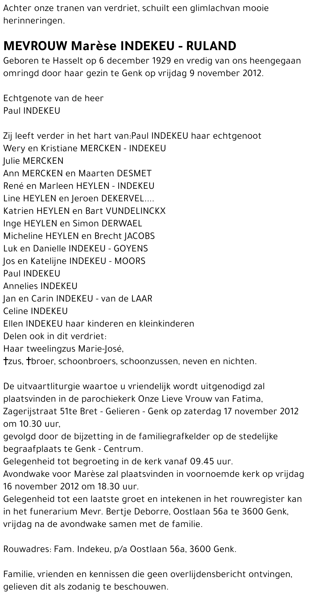 Marèse INDEKEU - RULAND