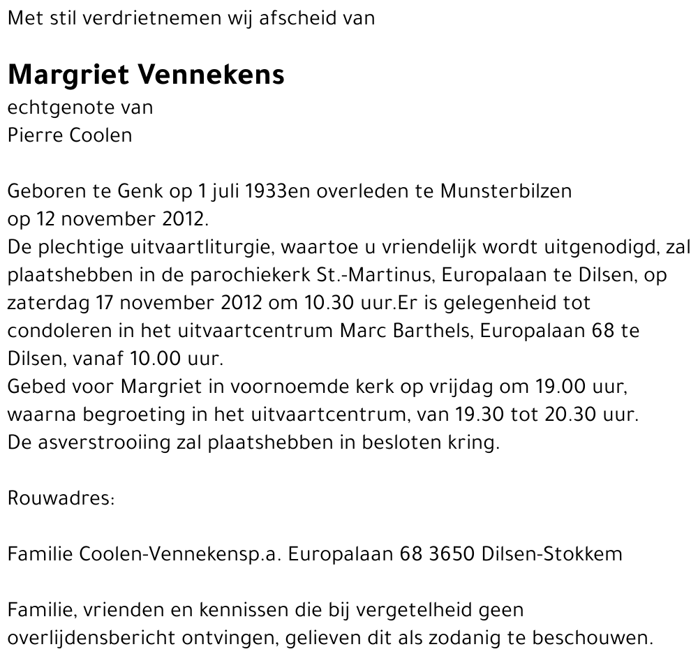 Margriet Vennekens