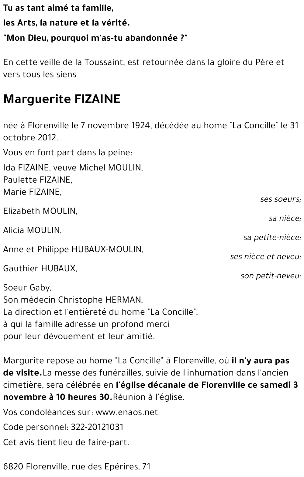 Marguerite FIZAINE