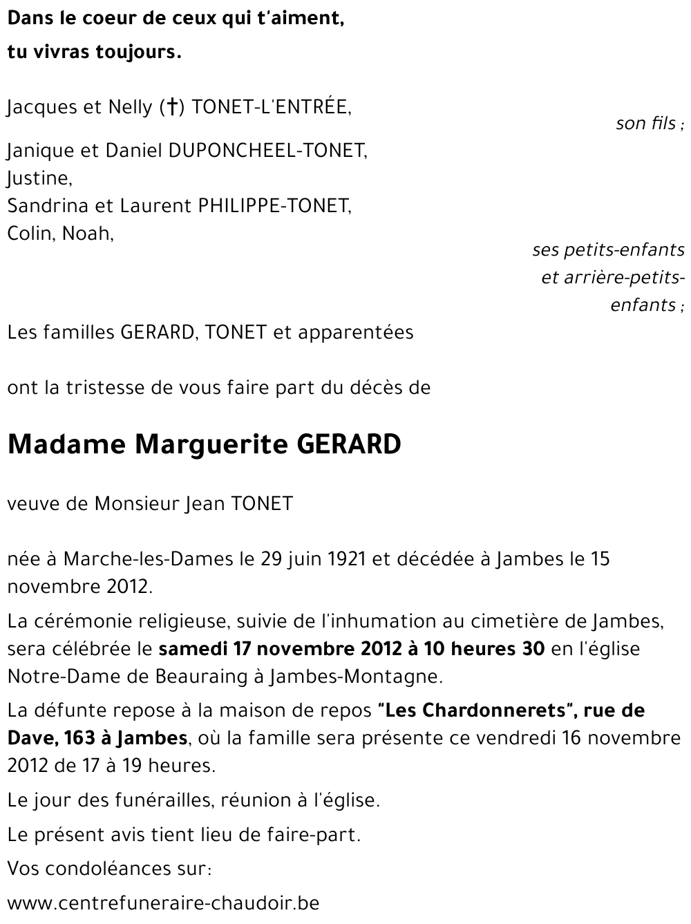 Marguerite GERARD