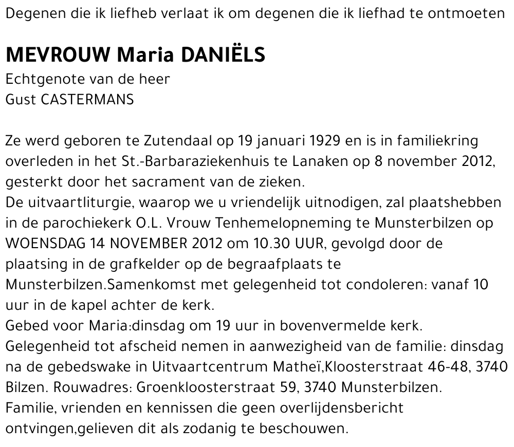 Maria DANIËLS