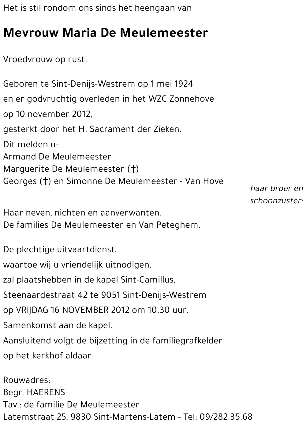 Maria De Meulemeester