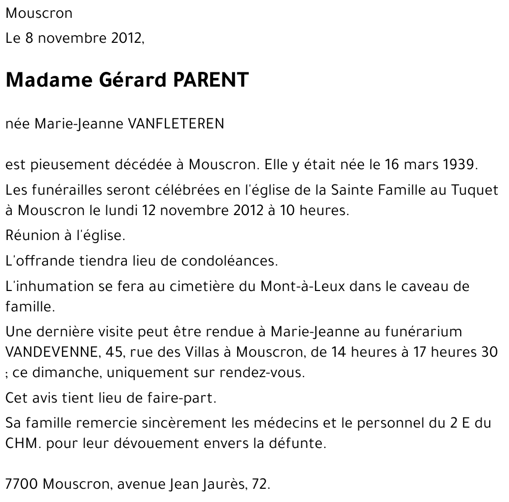 Marie-Jeanne VANFLETEREN