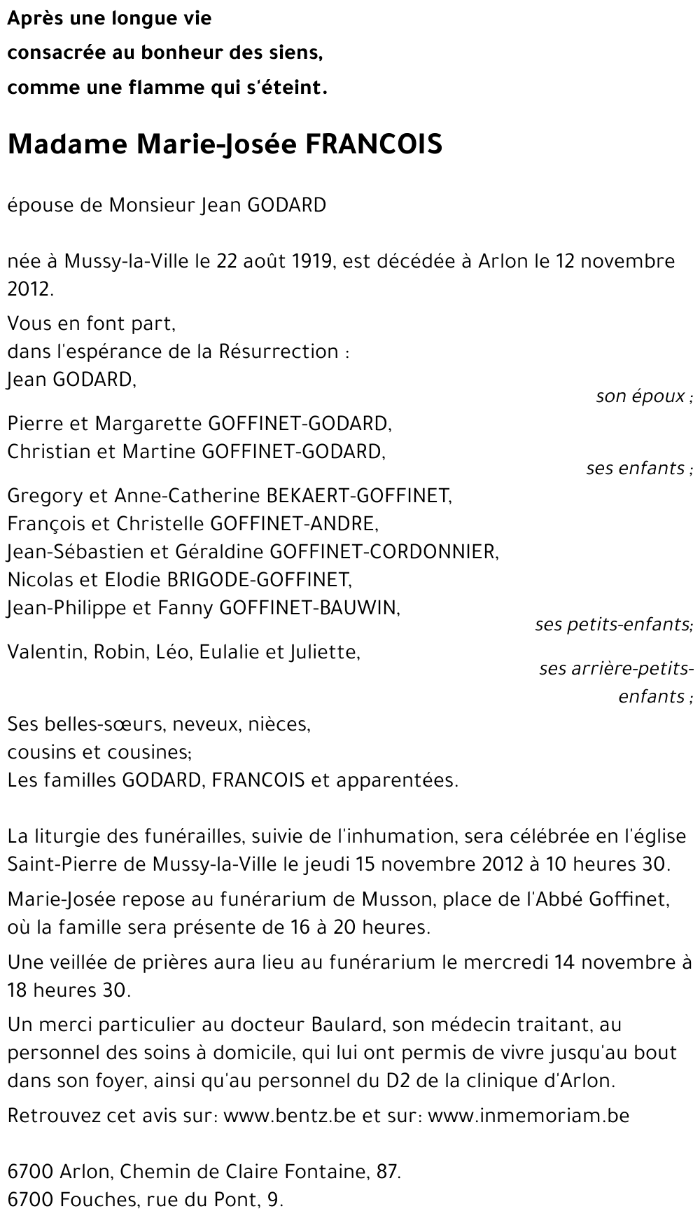 Marie-Josée FRANCOIS