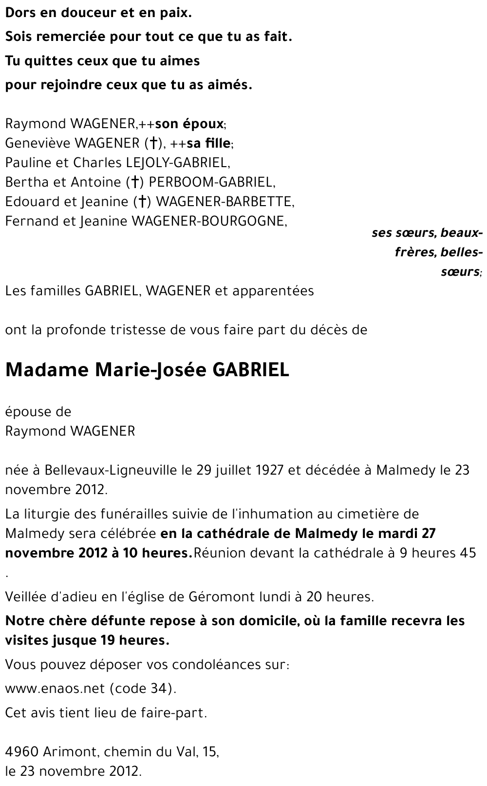 Marie-Josée GABRIEL