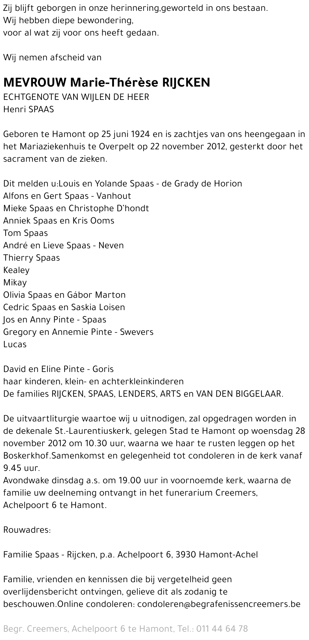 Marie-Thérèse Rijcken