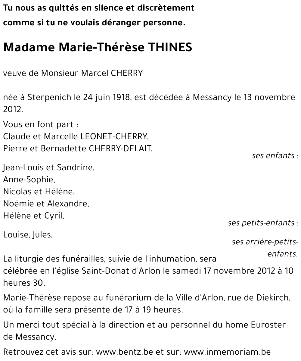 Marie-Thérèse THINES