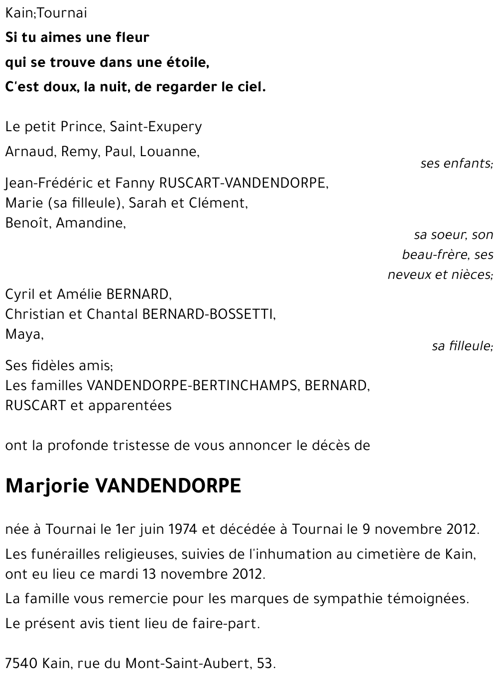 Marjorie VANDENDORPE