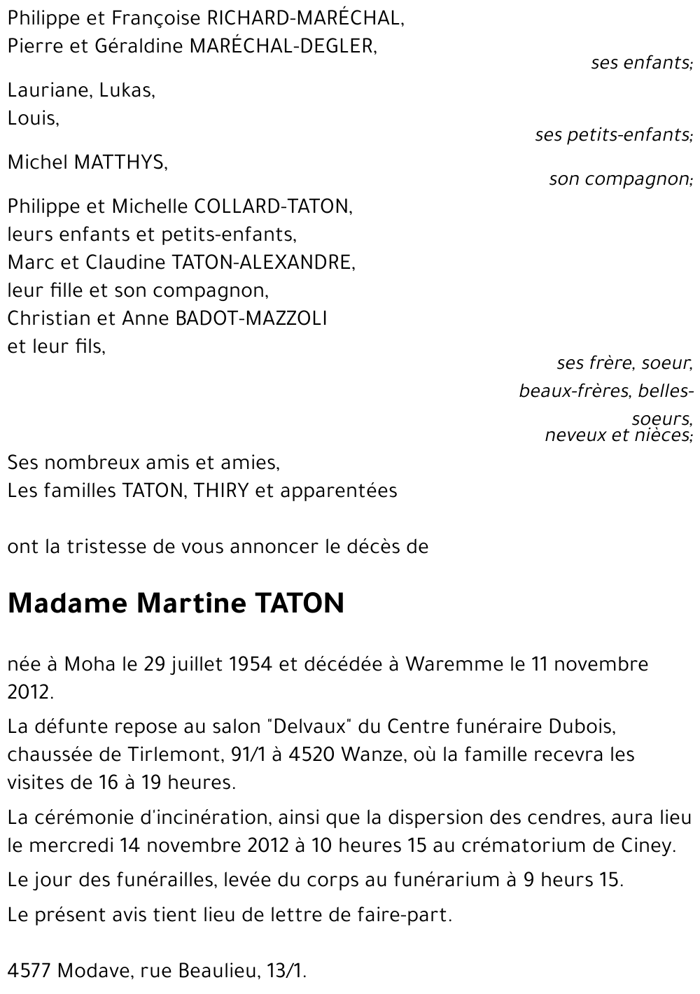 Martine TATON